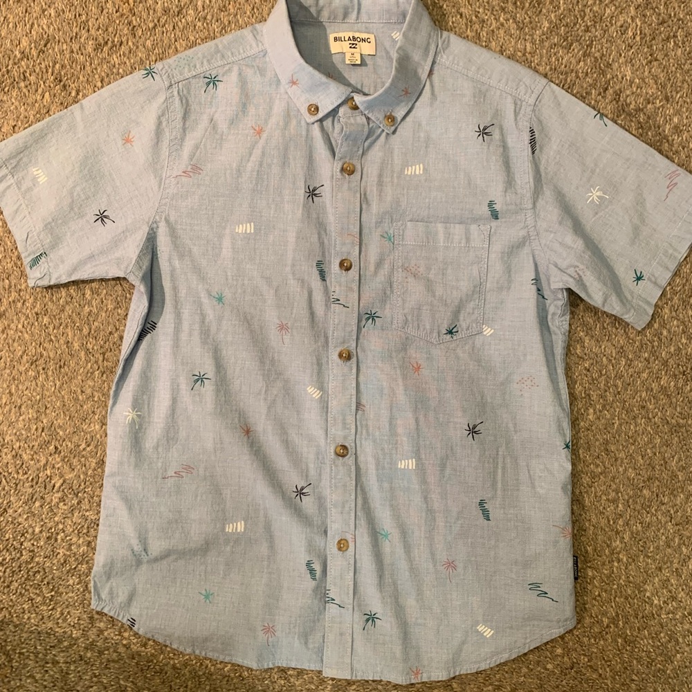 Billabong Light Blue Short Sleeve Shirt